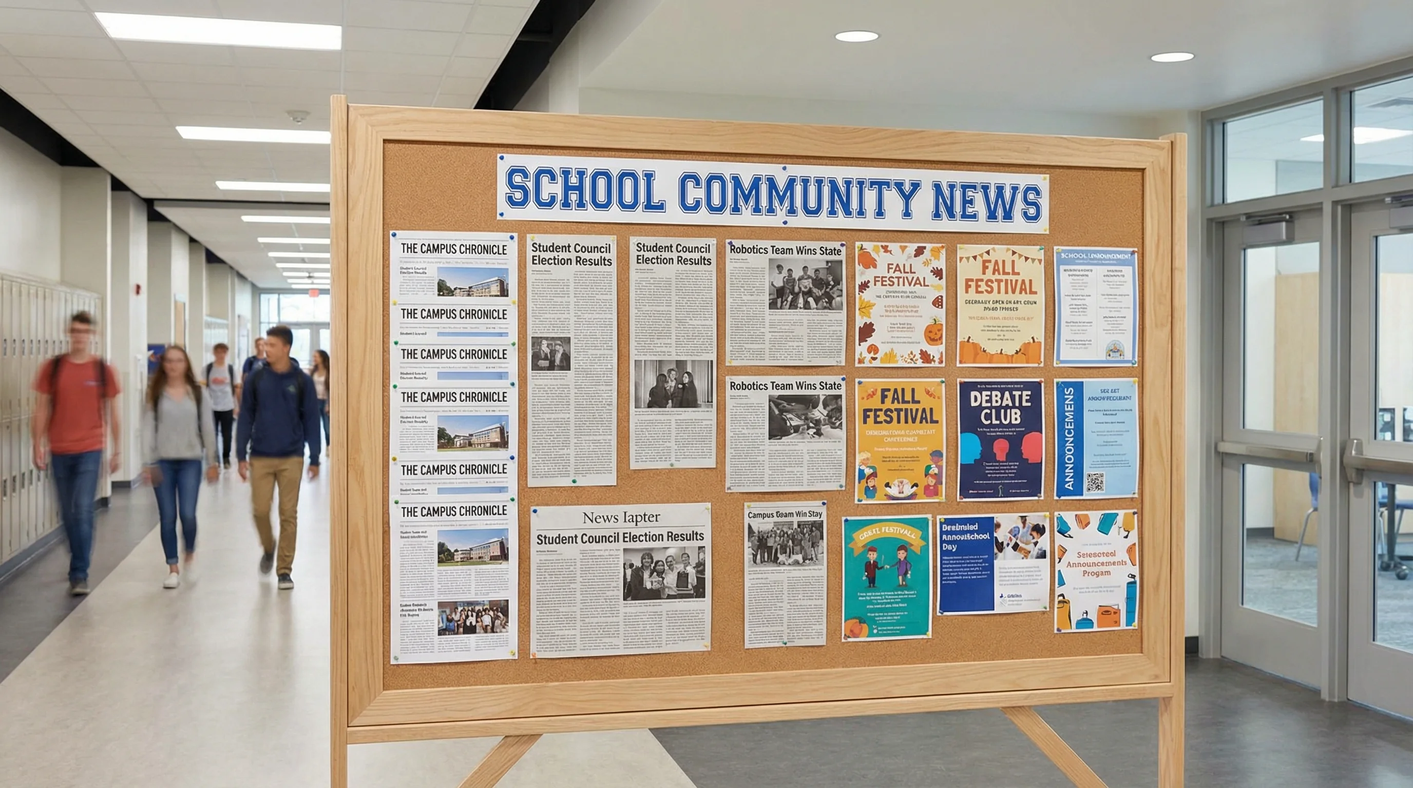 School news bulletin board